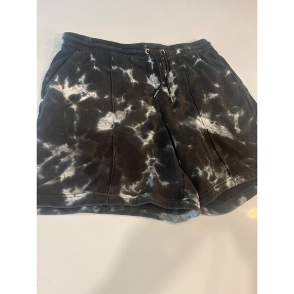 A/X Armani Exchange Tie-Dye Black & White Drawstring Shorts - Picture 2 of 10